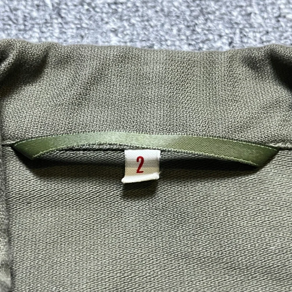 Vintage 1988 German Military Moleskin Field Shirt Size 2 Olive Drab Army Jacket